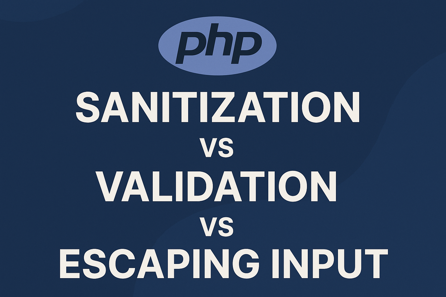 PHP ডাটা Sanitization ও Validation নিয়ে ব্যানার চিত্র