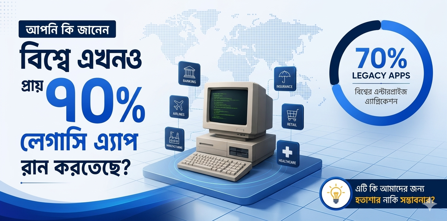 AI যুগে লেগাসি অ্যাপ্লিকেশন নিয়ে ব্যানার চিত্র