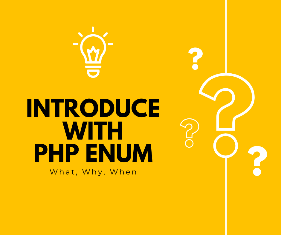 PHP Enum নিয়ে ব্যানার চিত্র